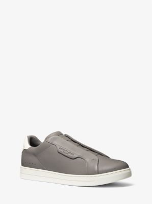 MK Keating Two-Tone Leather Slip-On Trainers - Brown - Michael Kors