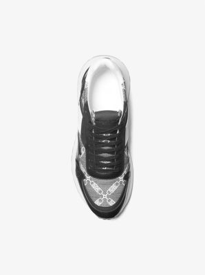 Sneaker Miles aus Jacquard mit Empire-Logomuster und Leder image number 3