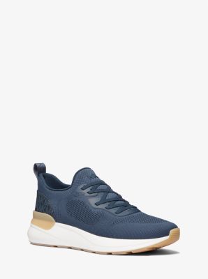 MK Trevor Stretch Knit Slip-On Trainer - Blue - Michael Kors Michael Kors Mens