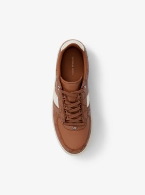 Brady Logo Embossed Leather Sneaker