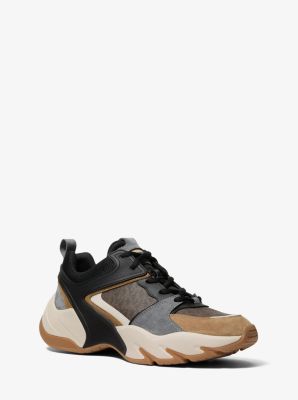 MK Sneaker Chase Aus Materialmix - Braun