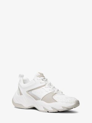 MK Sneaker Chase Aus Materialmix - Weiss