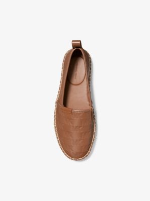 Espadrilla Elias in pelle con logo in rilievo