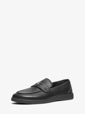 Loafer Wesley de piel granulada in NEGRO | Michael Kors