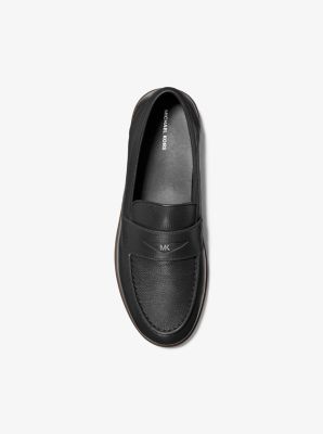 Loafer Wesley de piel granulada in NEGRO | Michael Kors