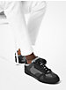 Adrian Two-Tone Stretch Knit and Rubberized Leather Sneaker image number 4