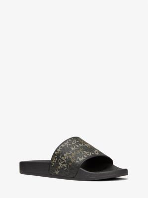 Jake Camouflage Logo Slide Sandal Michael Kors