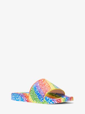 Jake Graphic Logo Slide Sandal | Michael Kors