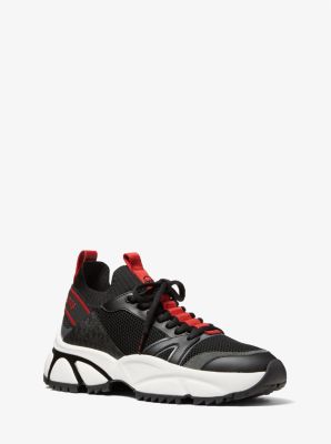 ★Michael Kors★Men's Lucas Trainer★Olive Lucas Mixed-Media Trainer | Michael Kors [US]