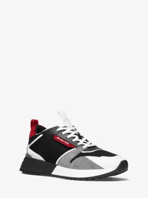 Espadrille Theo en maille et en cuir in COMBINAISON NOIRE | Michael Kors