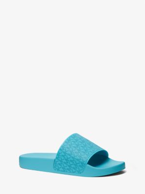 サンダル D SQUARED2 SLIDE SANDAL WITH LOGO DSQUARED2 logo-embroidered Slides | Neutrals | FARFETCH