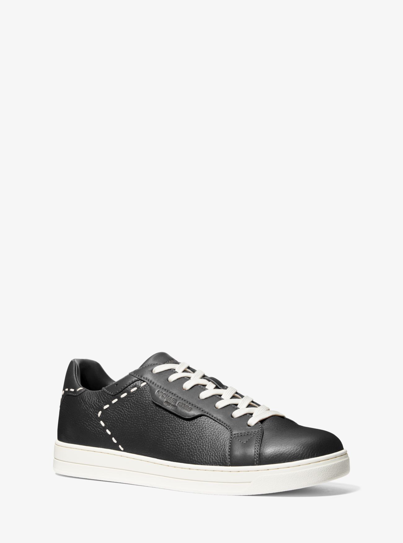 MK Keating Hand-Stitched Leather Trainers - Black - Michael Kors