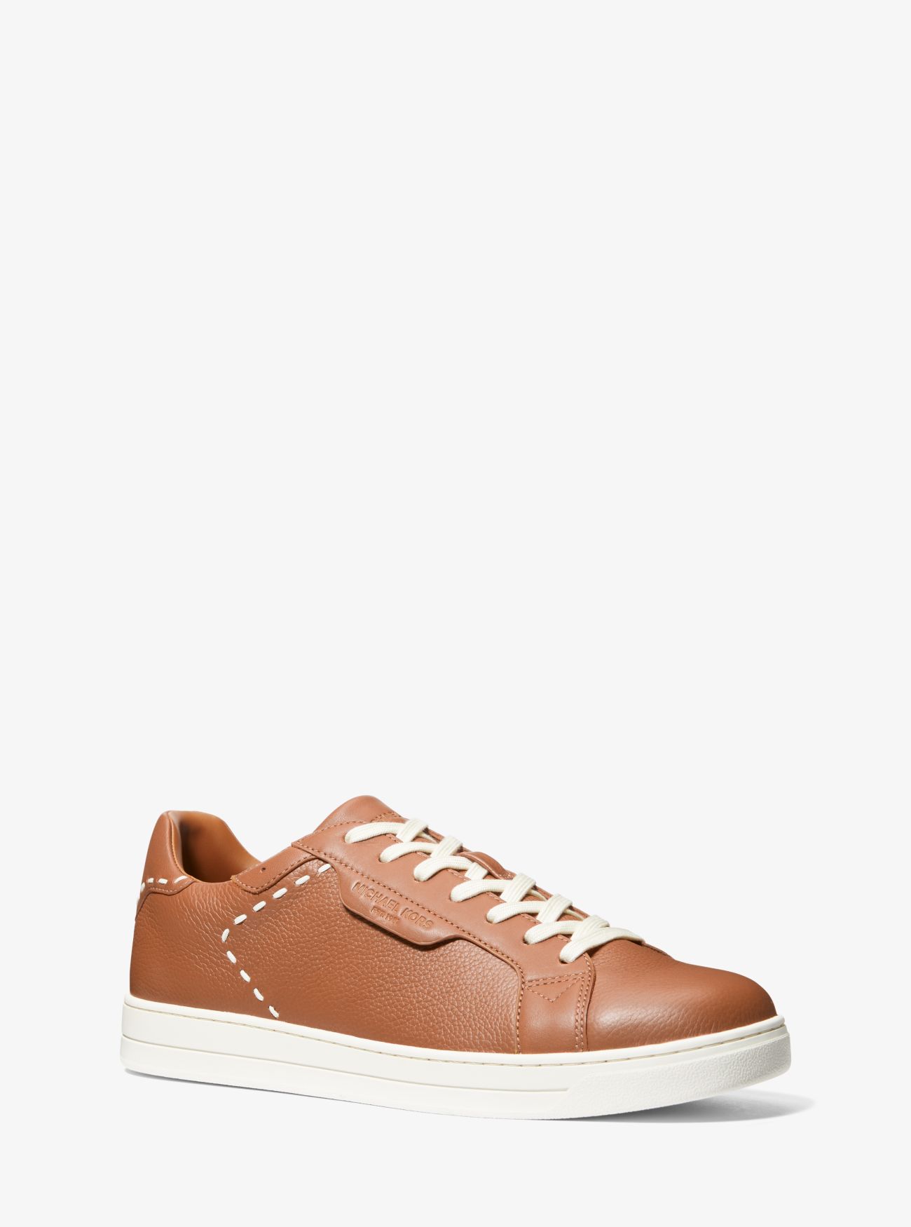 MK Keating Hand-Stitched Leather Trainers - Brown - Michael Kors