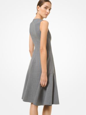 KERRY STRETCH CREPE DRAPED DRESS