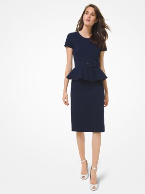 Belted store peplum dress