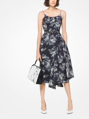 Chin&eacute; Floral Mikado Pannier Slip Dress