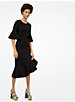 Double-Face Stretch Wool-Crepe Ruffle Dress image number 0
