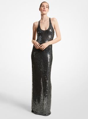 Mirror Stretch Tulle Racerback Gown | Kors