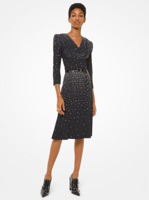 Michael kors studded clearance crepe dress