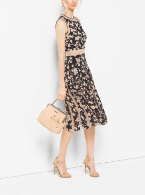 Michael kors mixed botanical print georgette dress online