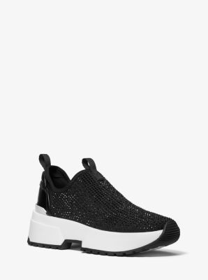 michael kors black slip on trainers