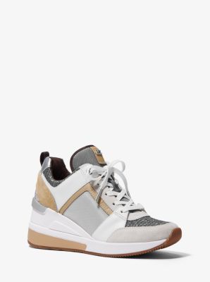michael kors georgie trainer white