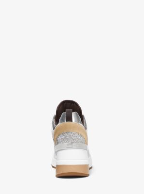 georgie mixed media trainer champagne