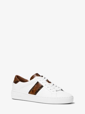 Irving Python Embossed Stripe Leather Sneaker Michael Kors Canada