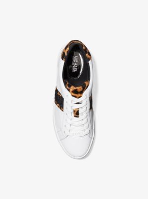 Irving Leopard Print Calf Hair and Leather Stripe Sneaker image number 3