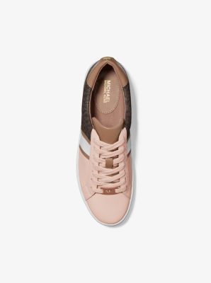 Irving leather and logo cheap stripe sneaker