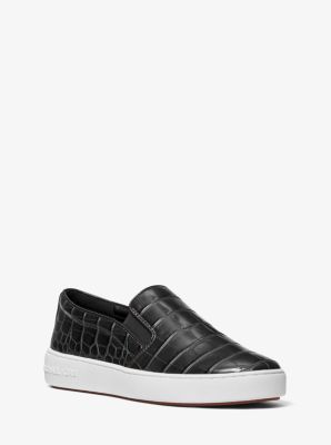 Keaton Crocodile Embossed Slip-On Sneaker