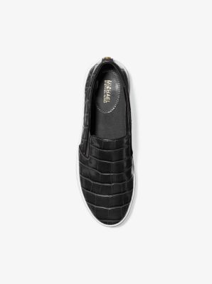 Keaton Crocodile Embossed Slip-On Sneaker | Michael Kors