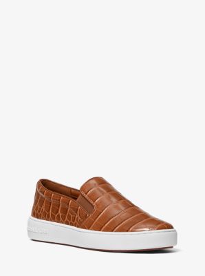 michael kors brown slip on sneakers