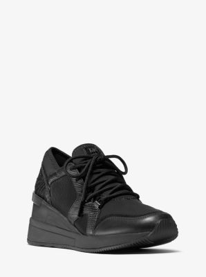 michael kors felix scuba and embossed leather sneaker