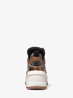 【Michael Kors】Olympia Glitter Chain-Mesh Leather Trainer Olympia Glitter Chain Mesh Slip-On Trainer | Michael Kors [US]