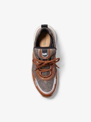 【Michael Kors】Dash Glitter Chain Mesh and Leather Trainer Dash Glitter Chain Mesh and Leather Trainer | Michael Kors [US]