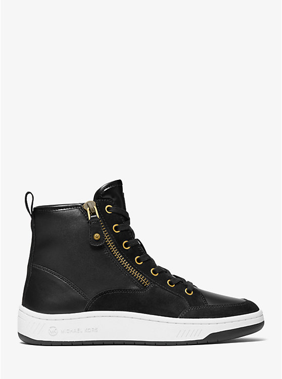 Shea Leather and Suede High Top Sneaker | Michael Kors Canada