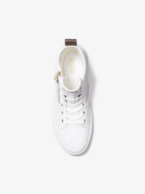 Shea Logo and Leather High Top Sneaker | Michael Kors