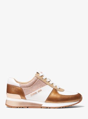 Michael kors allie shop metallic leather sneaker