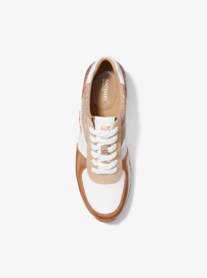 Michael kors allie shop metallic leather sneaker