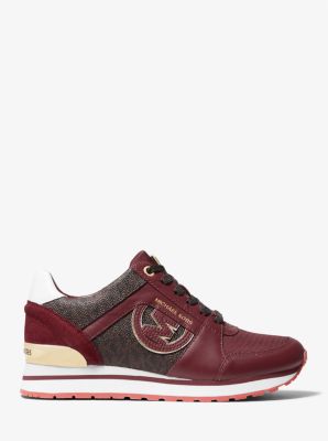 Billie Leather and Signature Logo Trainer | Michael Kors