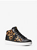 Chapman Embellished Leopard Print Calf Hair and Leather High-Top Sneaker image number 0