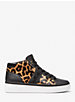 Chapman Embellished Leopard Print Calf Hair and Leather High-Top Sneaker image number 1