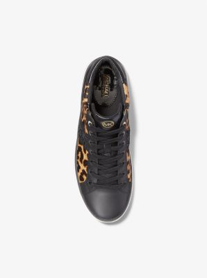 Chapman Embellished Leopard Print Calf Hair and Leather High Top Sneaker Michael Kors