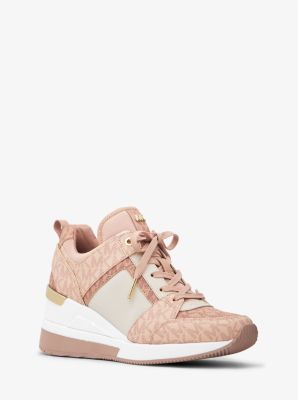 Michael michael kors georgie embossed leather trainer on sale