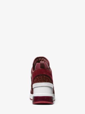 Georgie Logo Jacquard and Leather Trainer