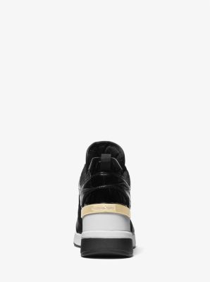 Michael kors georgie embossed leather trainer on sale