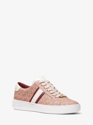 Irving Logo and Leather Stripe Sneaker Michael Kors