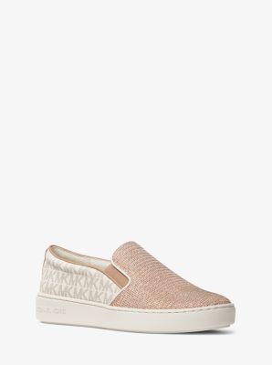 Michael Michael Kors, Keaton Logo Slip-On Sneaker, White, 9.5