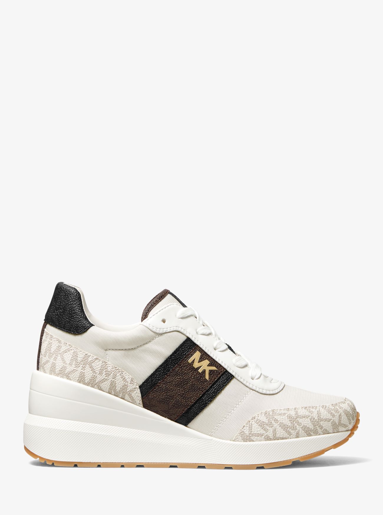 MK Mabel Color-Block Canvas Trainer - Vanilla - Michael Kors